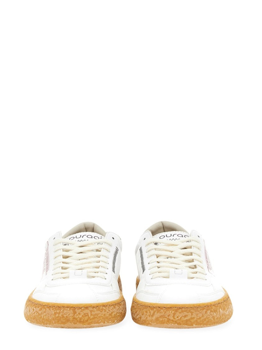 Puraai White Sneakers With Textured Details