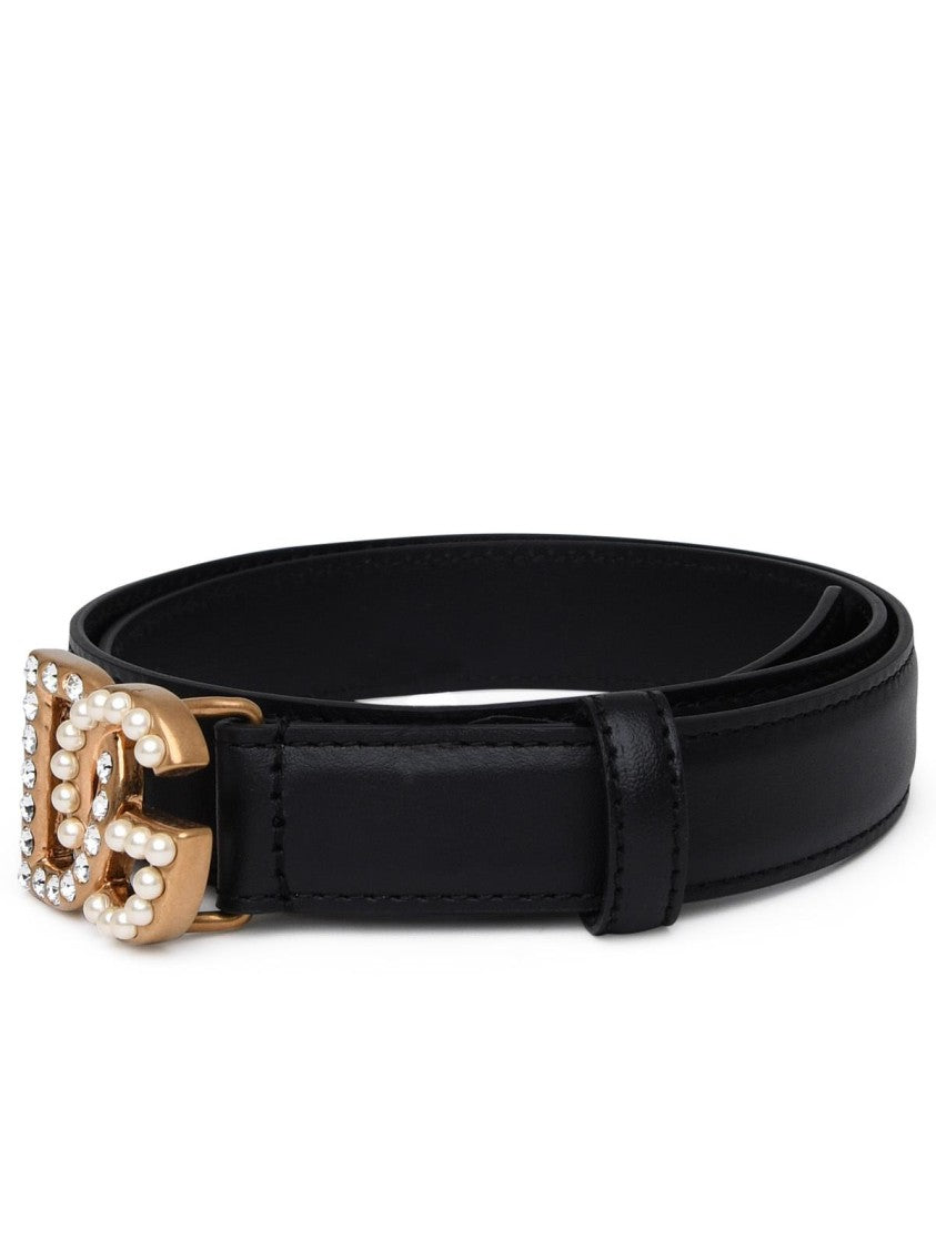 Dolce & Gabbana Black Leather Belt