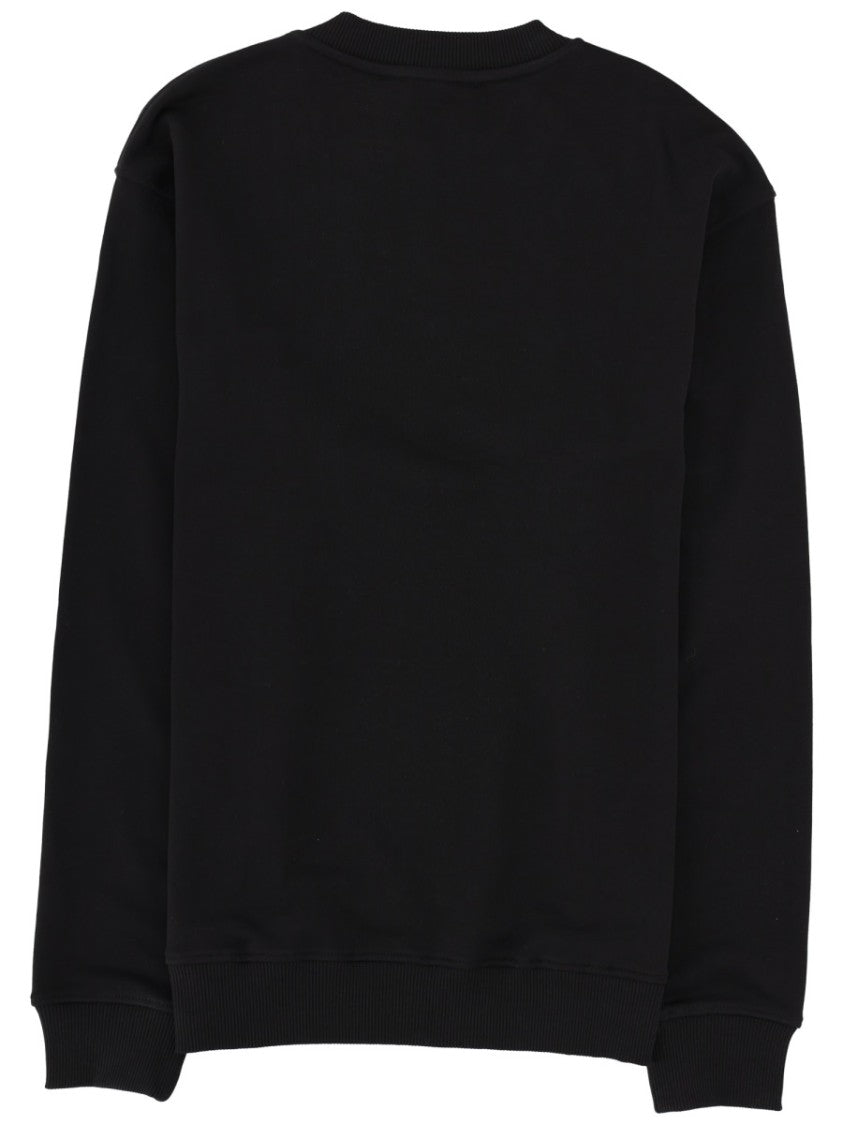 Versace Jeans Couture Crewneck White Chest Logo Cotton Sweatshirt