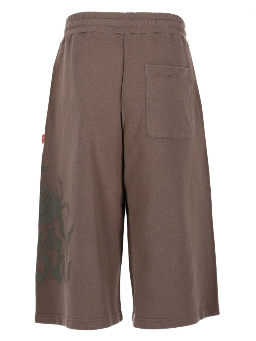 Diesel P-From Cotton Hemp Relaxed Shorts