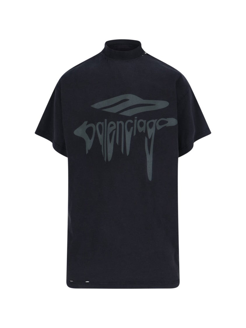 Balenciaga "3B Liquefied" T-Shirt – Black