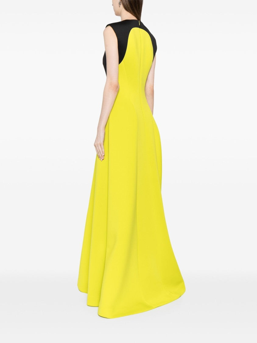 Saiid Kobeisy Neoprene Dress With Abstract Contrast Cuts