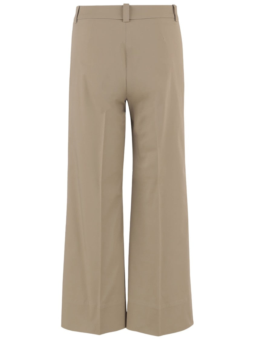 Ql2 Cropped Wide-Leg Pants With High Waist
