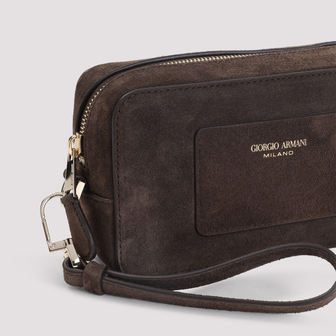 Giorgio Armani Brown Calf Leather Beauty Case