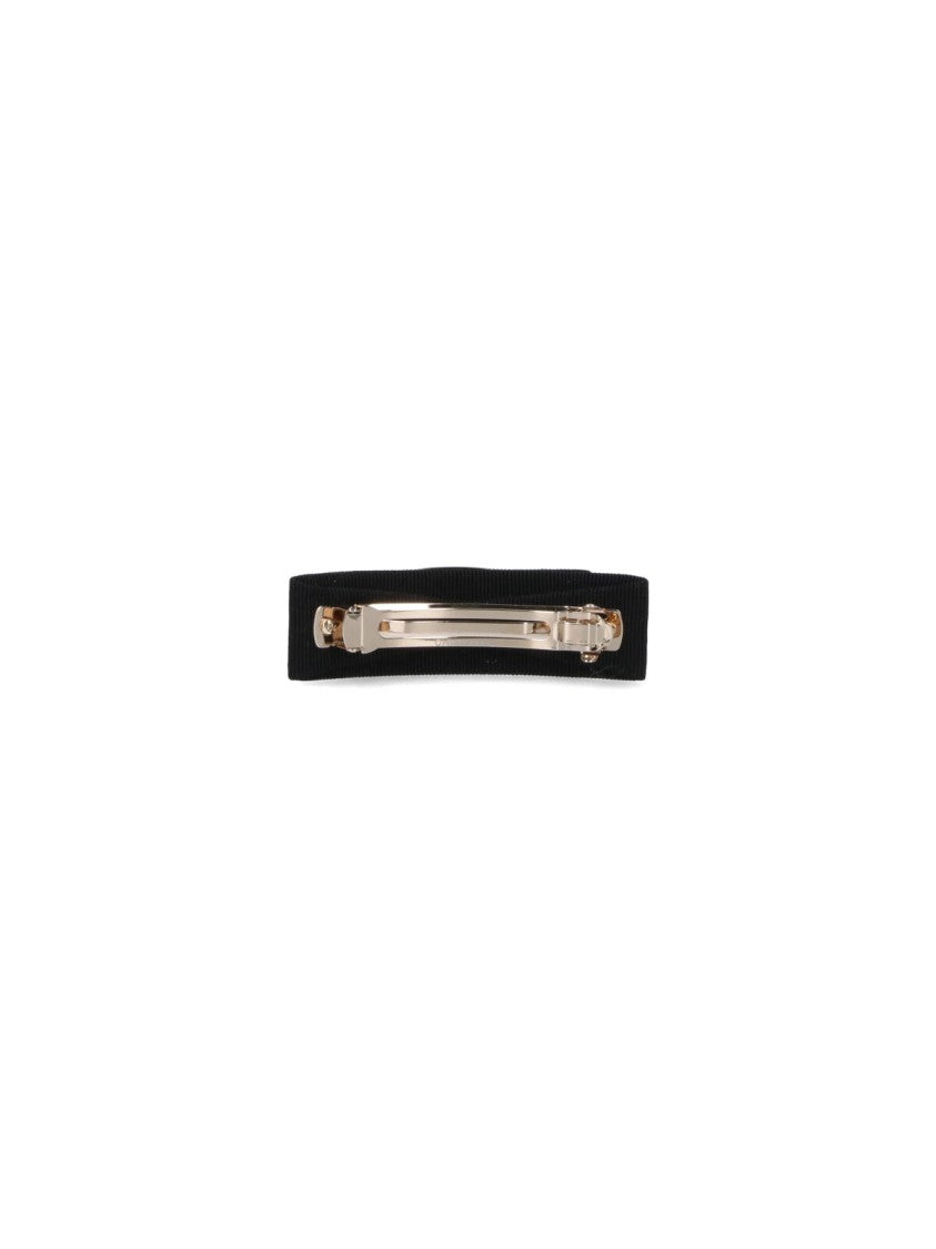 Ferragamo Black Vara Viscose Blend Hair Clip