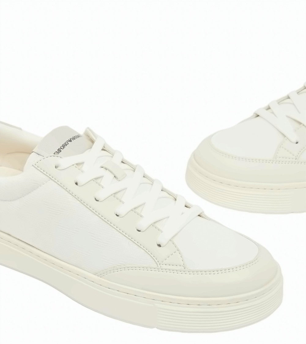 Emporio Armani Jacquard Eagle Print Sneakers