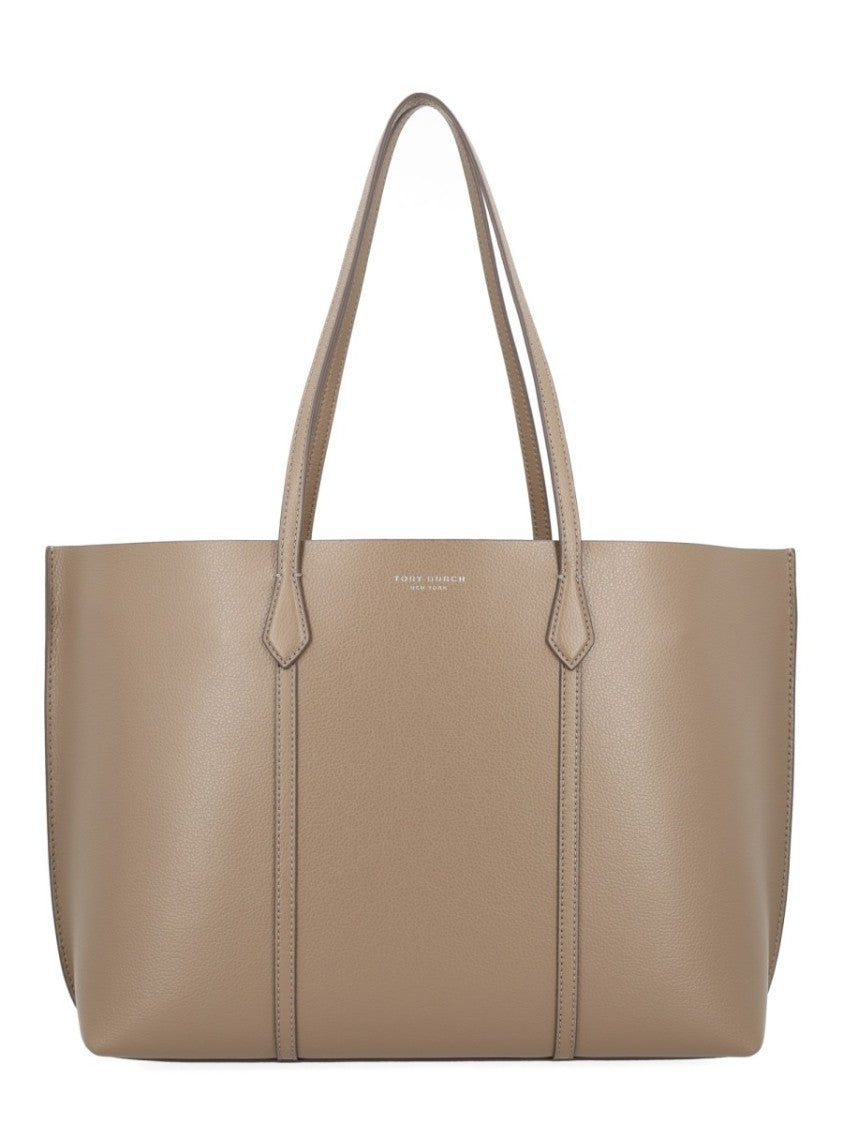 Tory Burch Perry Structured Rectangular Leather Shopping Bag