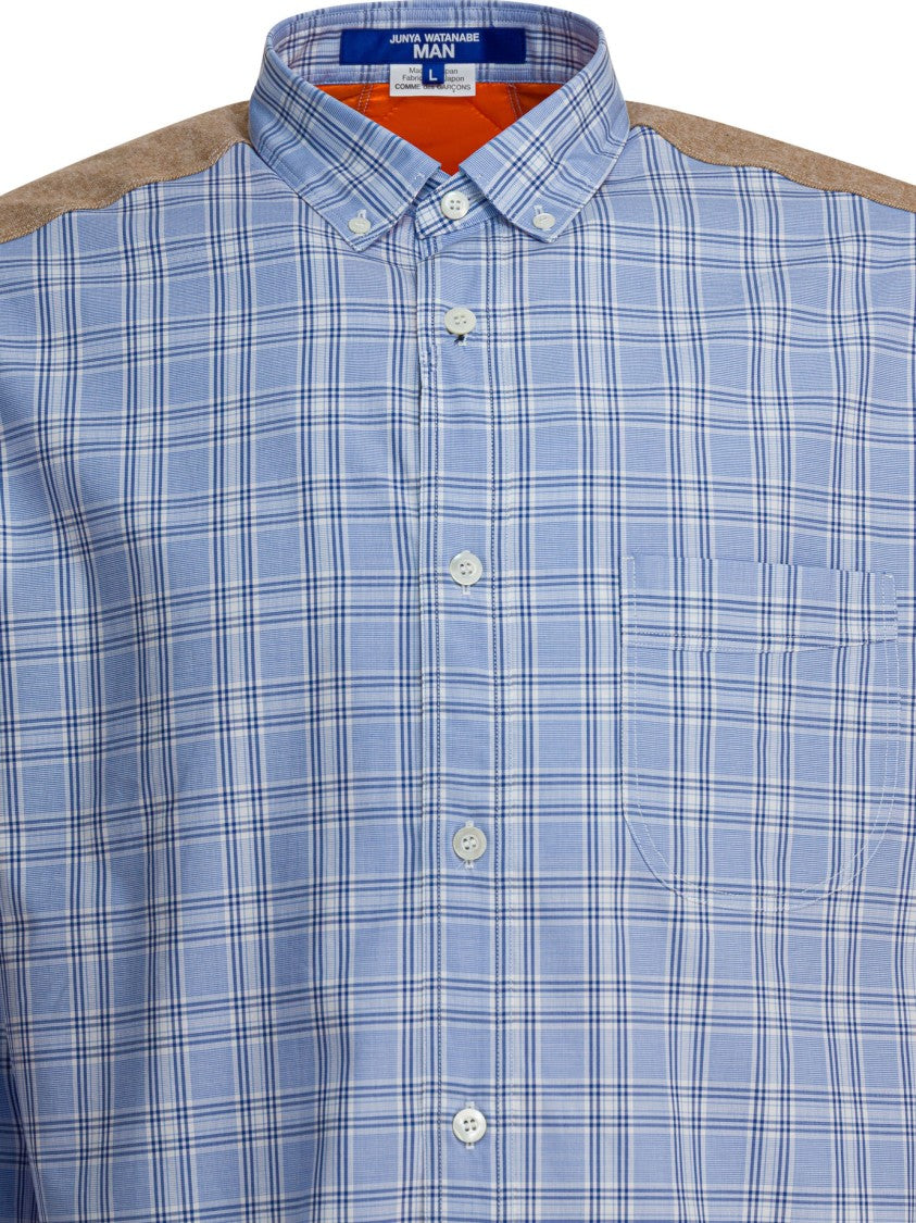 Junya Watanabe Check Shirt With Quilted Inserts