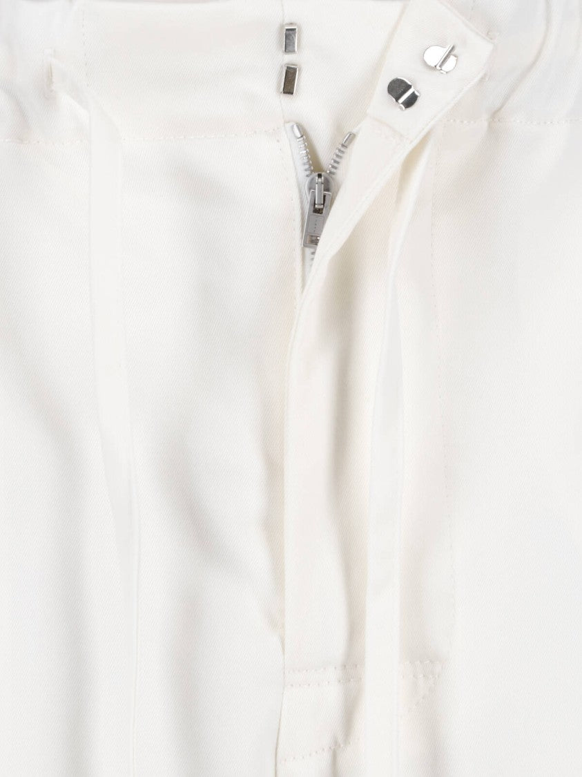 Marni White Brushstroke Stripe Poplin Pants