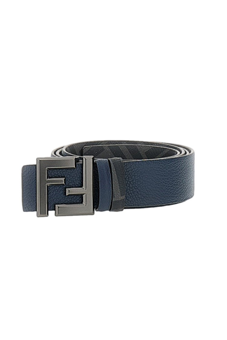 Fendi Reversible Leather Belt With Distinctive Ff Monogram