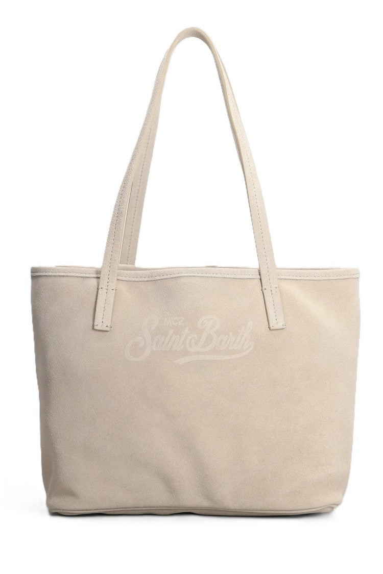 Mc2 Saint Barth Rectangular Suede-Texture Tote Bag With Detachable Pouch