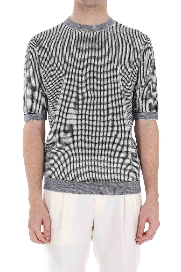 Ballantyne Jacquard Cotton-Linen T-Shirt