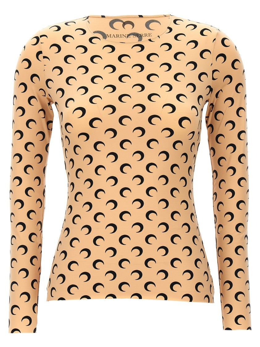 Marine Serre Moon Printed Jersey' Top