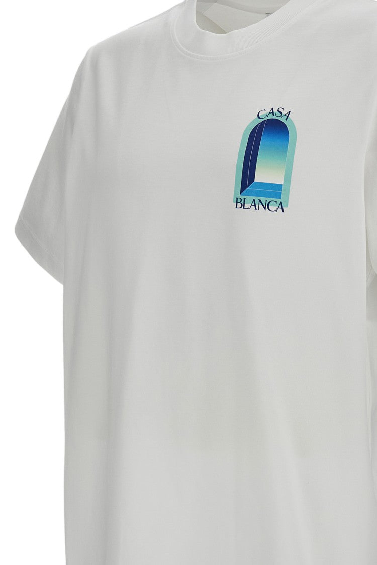 Casablanca White Printed Cotton T-Shirt