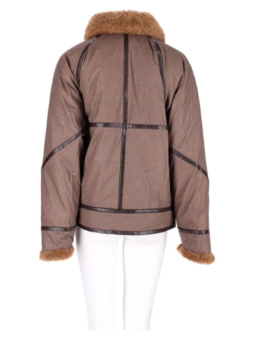 Isabel Marant Étoile Brown Boxy Shearling Casual Jacket