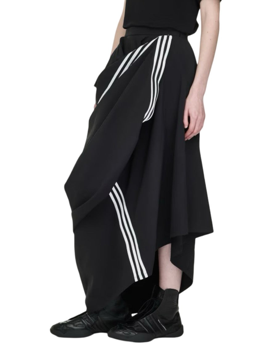 Y-3 Gonna Midi Nylon 3 Stripes Nera