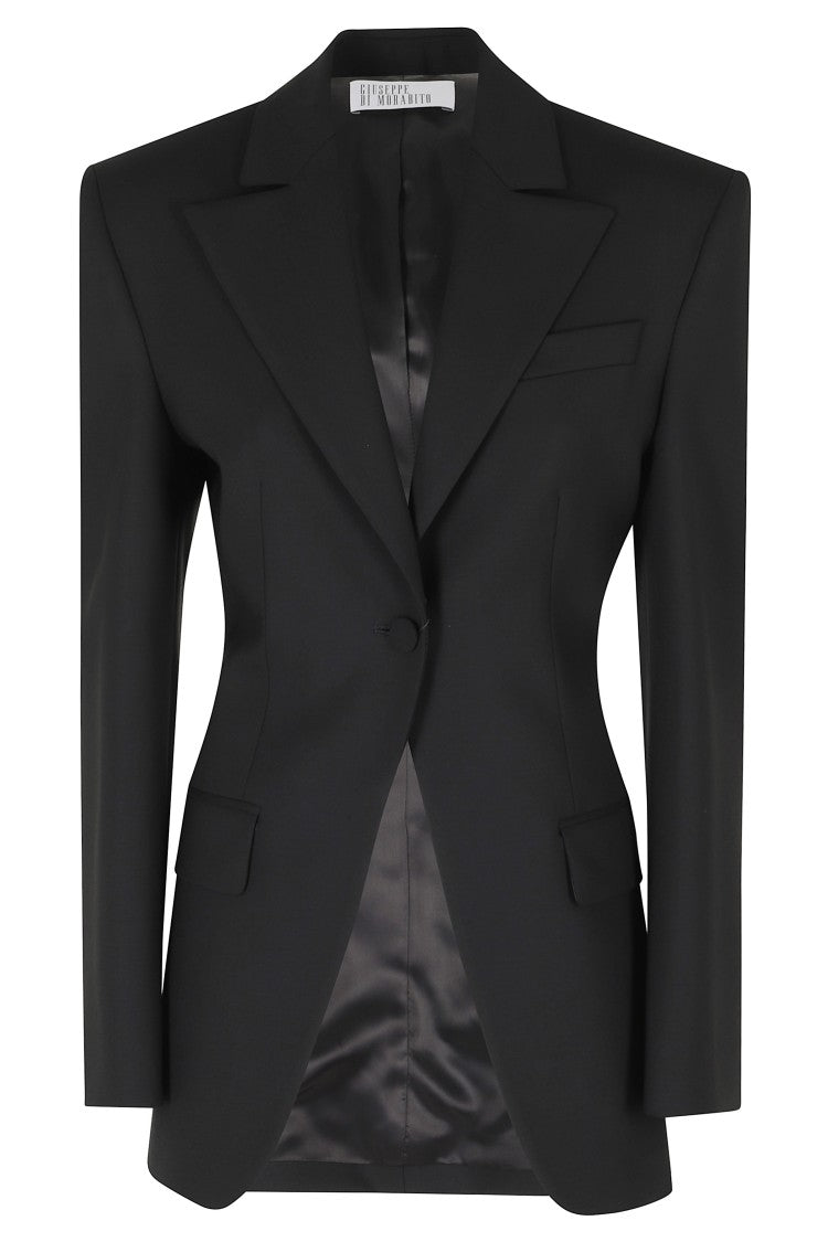 Giuseppe Di Morabito Black Single-Breasted Wool-Blend Blazer
