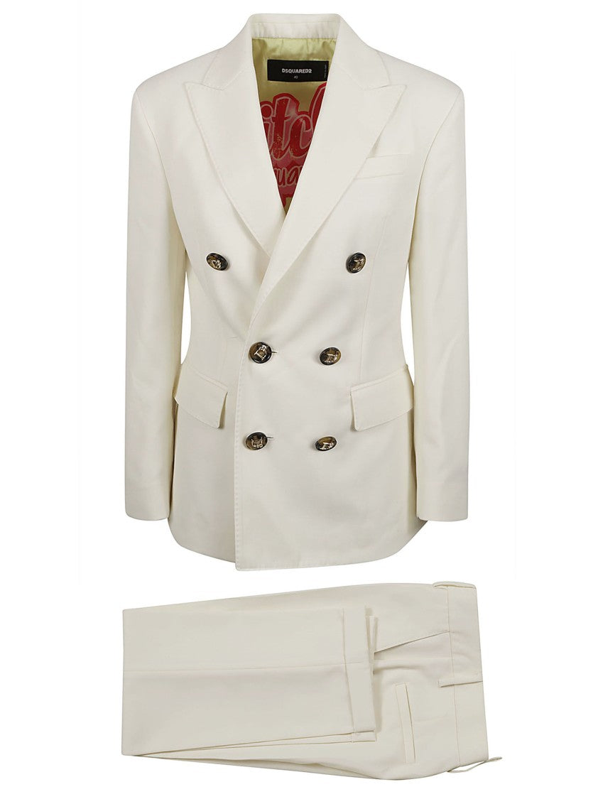 Dsquared2 Double-Breasted Blazer And Tailored Trousers Ensemble