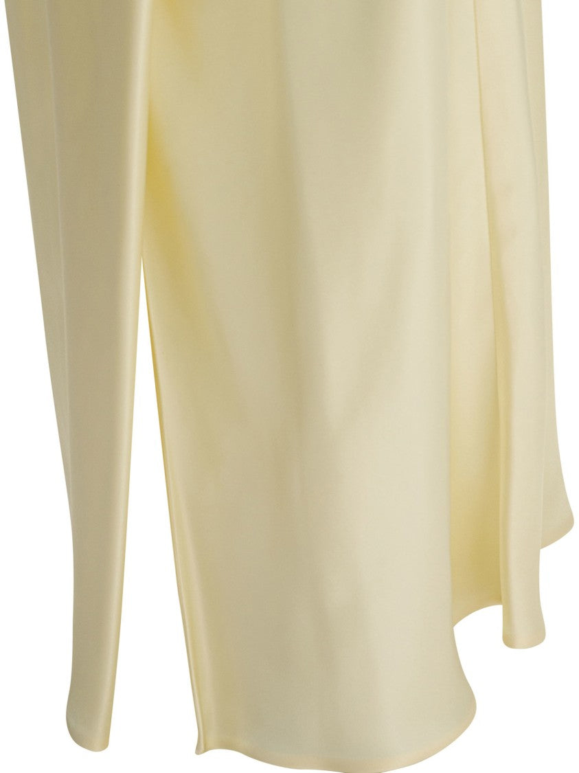Khaite Satin Midi Skirt