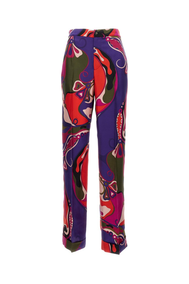 Emilio Pucci Silk Twill Trousers