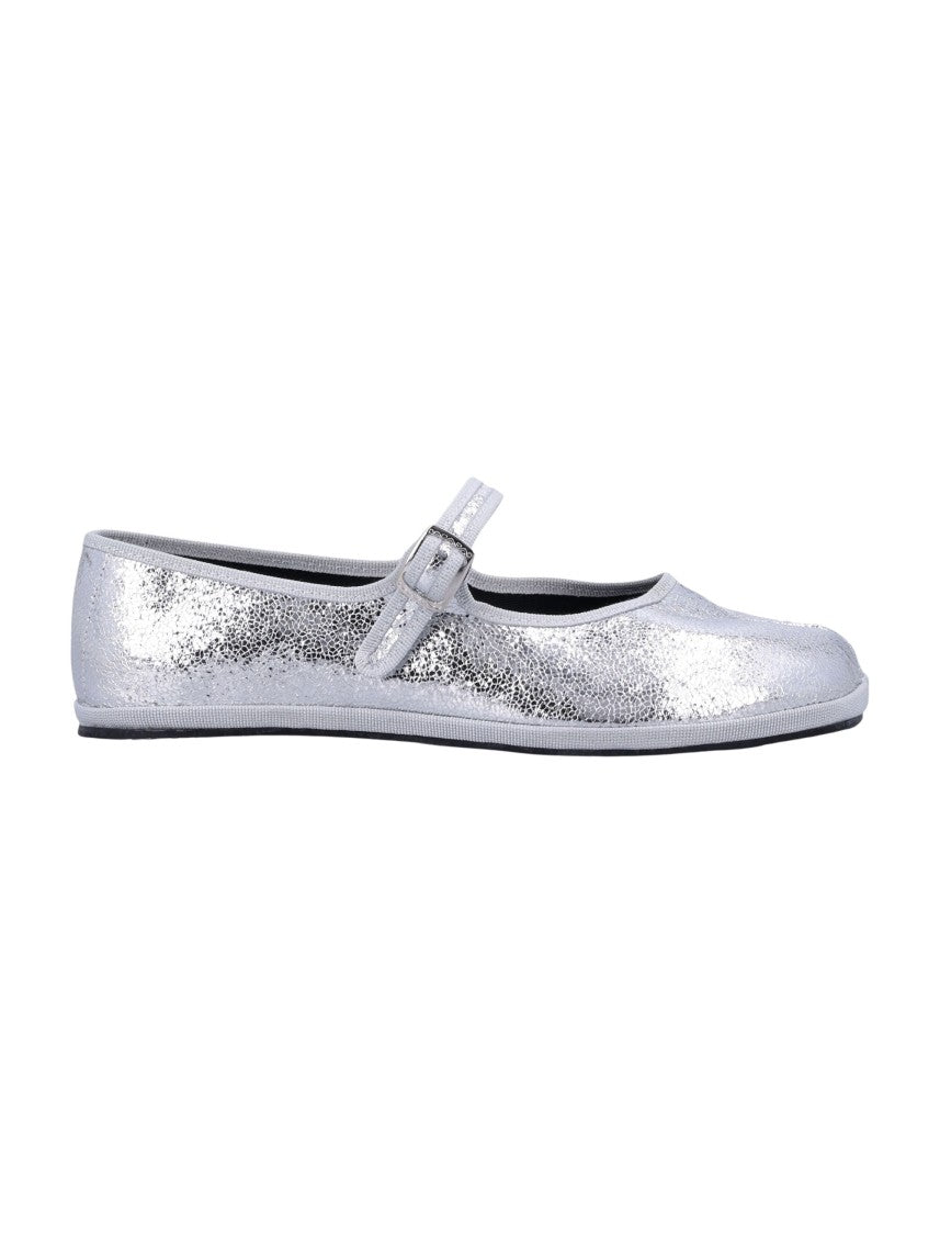 Drogheria Crivellini Fu-Tabi Laminated Leather Flat Shoes
