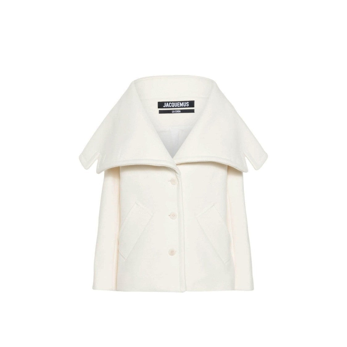 Jacquemus Draped-Collar Virgin Wool Jacket With Oversized Pockets