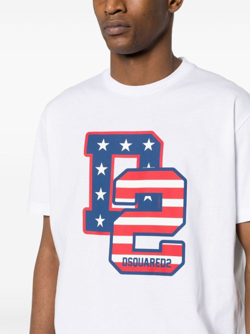 Dsquared2 Cotton Jersey Crew Neck T-Shirt