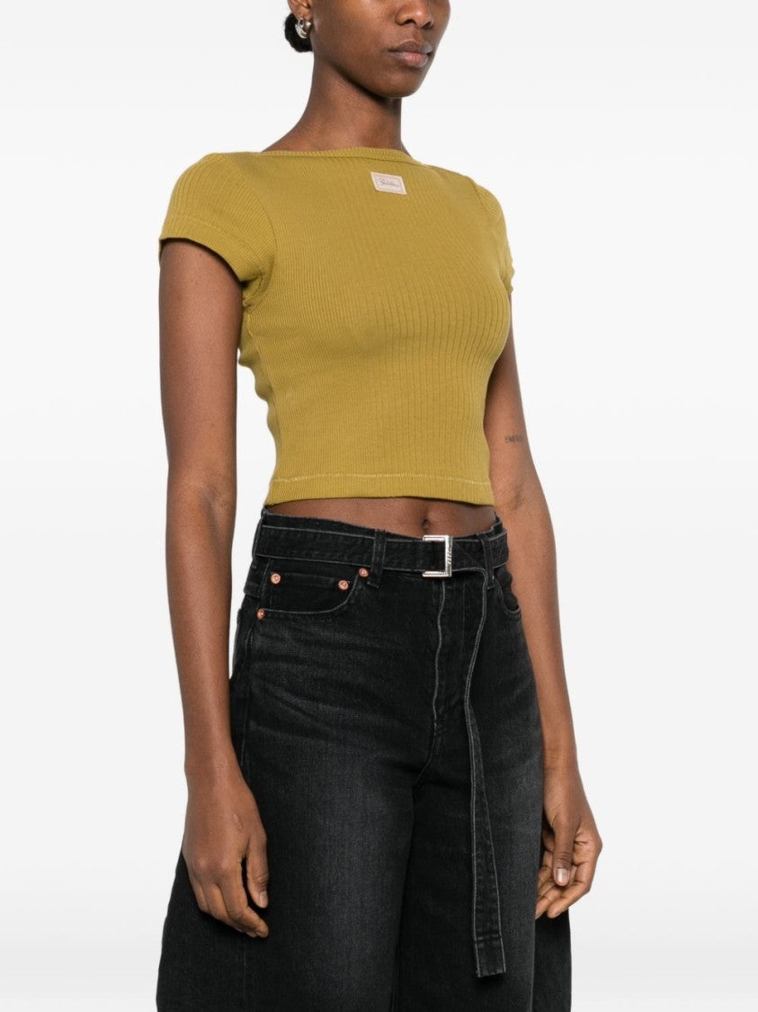 Jean Paul Gaultier Green Silk And Nylon Sleeveless Top
