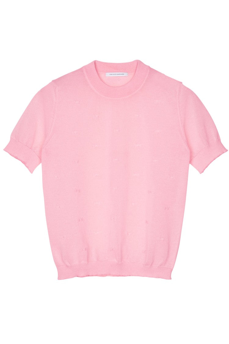 Cecilie Bahnsen Openwork Knit Top With Bow Detail