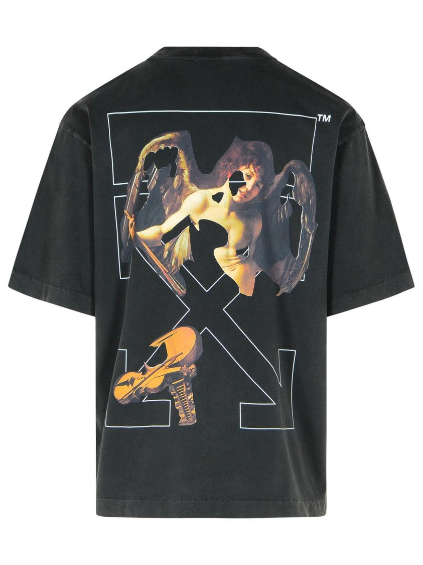 Off-White 'Cupid Arrow' Black Cotton T-Shirt