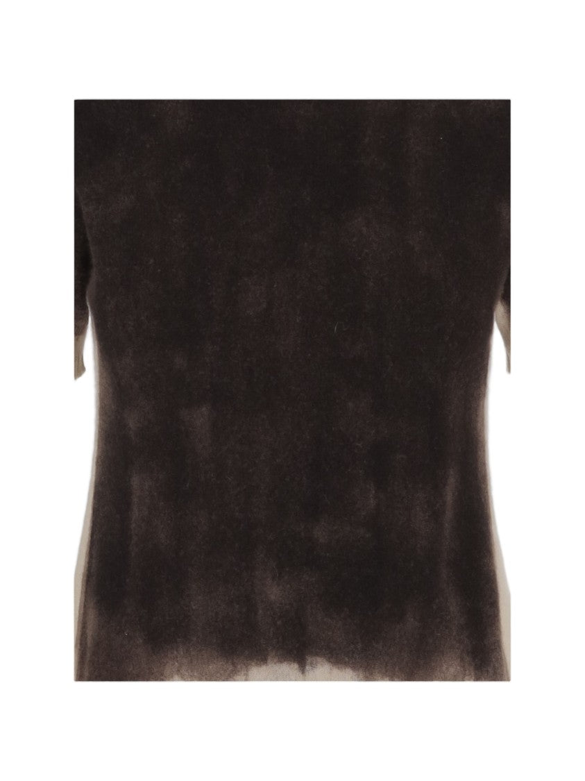 Oliver Lattughi Short-Sleeve Cashmere Sweater With Washed Effect