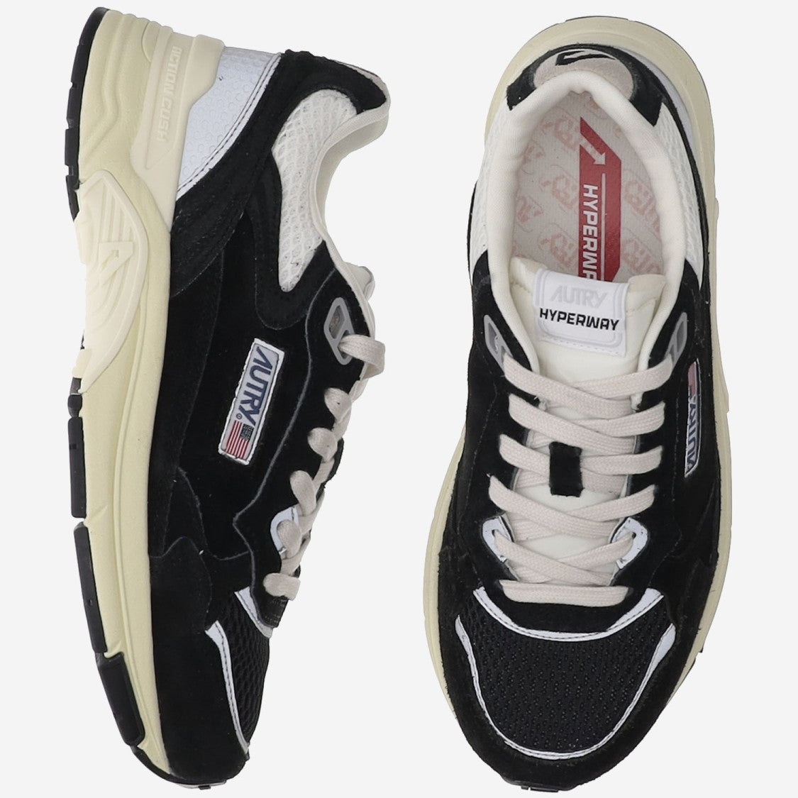 Autry Hyperway Sneakers With Front Lacing And Logo Details