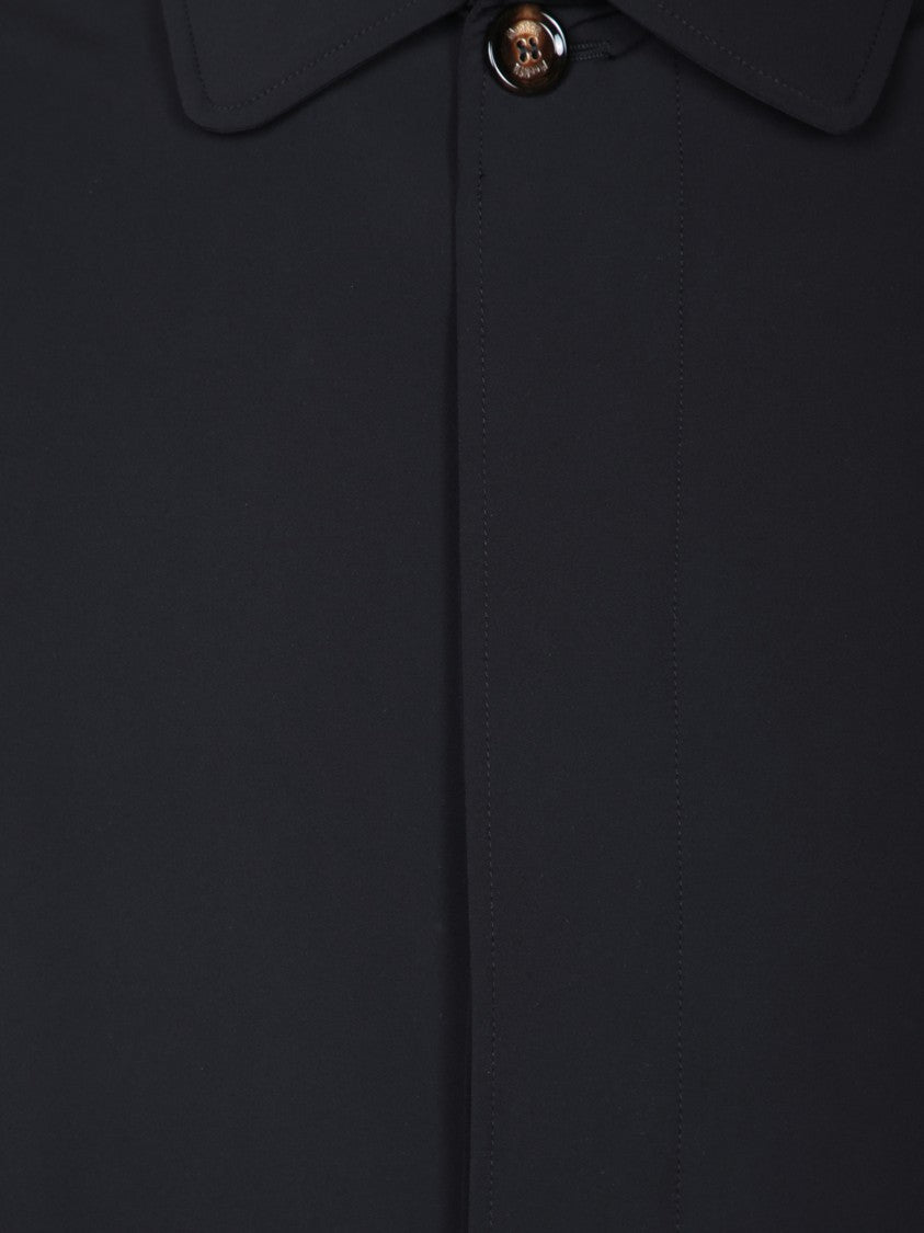 Moorer Three-Quarter Coat With Classic Collar