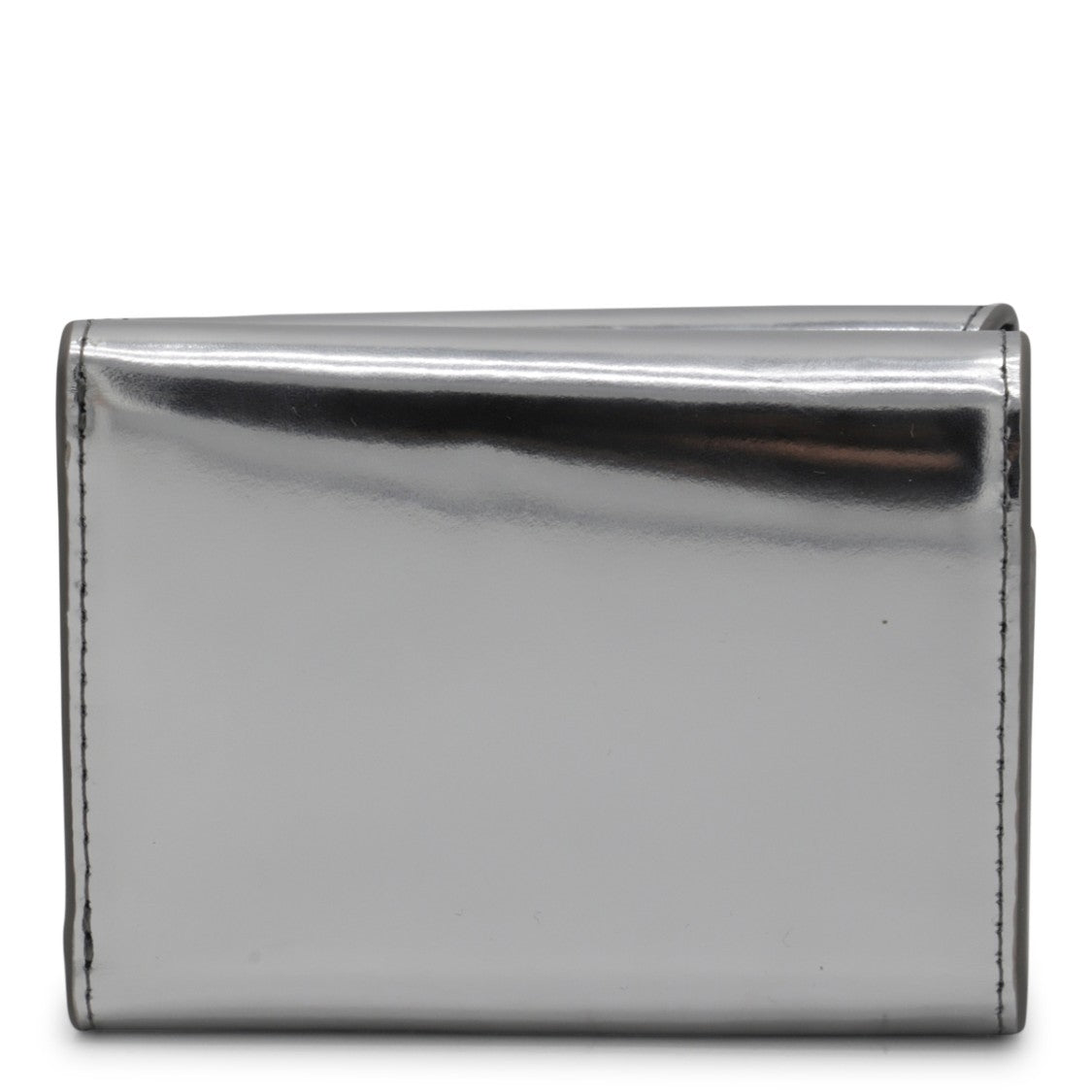 Diesel Silver Leather Tri-Fold Wallet