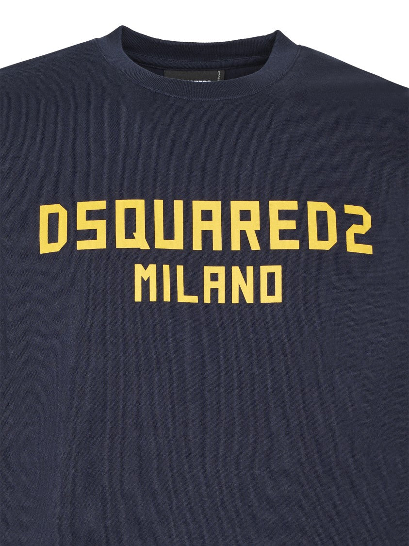 Dsquared2 Short-Sleeve T-Shirt With Contrasting Block Lettering