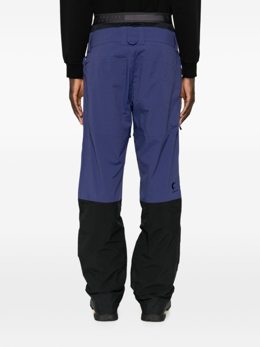 Picture Color-Block Zippered Pocket Jeans
