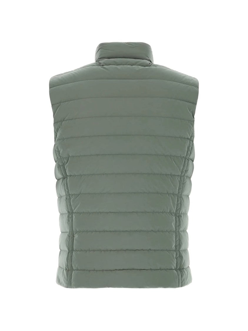 Moorer Sleeveless Padded Nylon Vest With High Collar