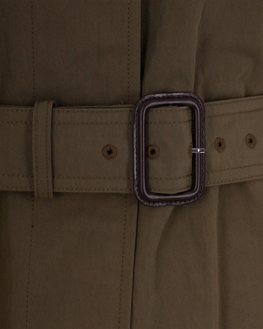 Max Mara Mud Gabardine Trench Coat