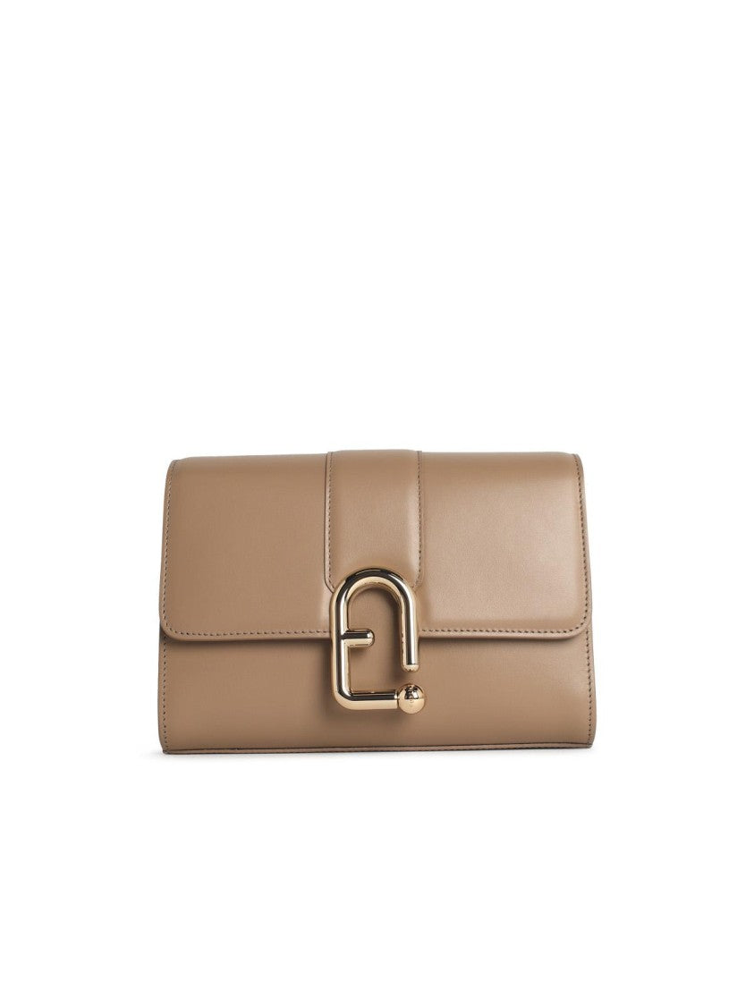 Furla 'Urban S' Beige Leather Crossbody Bag