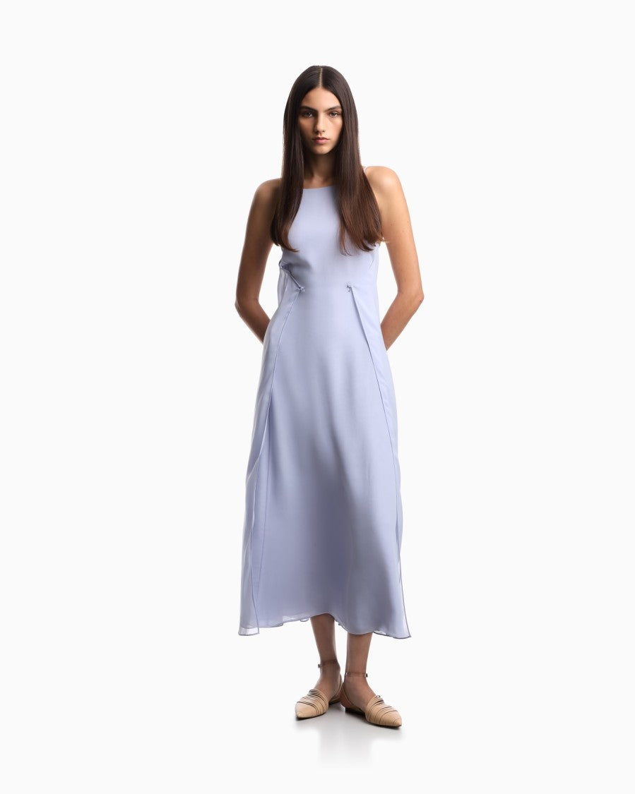 Emporio Armani Long Techno Georgette A Line Dress