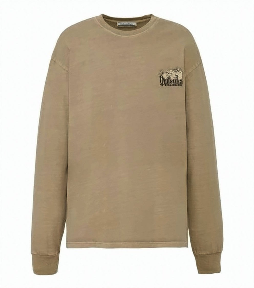 Onitsuka Tiger Relaxed Fit Long-Sleeve Tee With Tiger Graphic