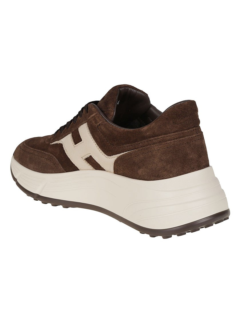 Hogan Brown H669 Suede Sneakers