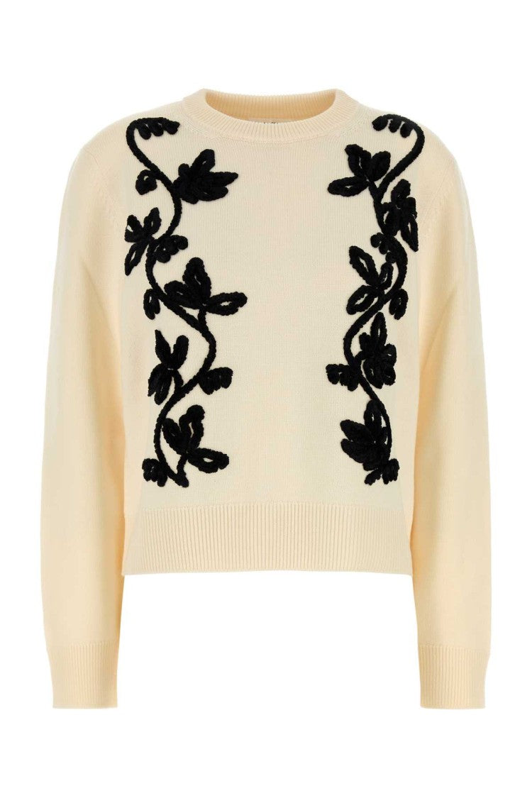 Jil Sander Cream Wool Sweater