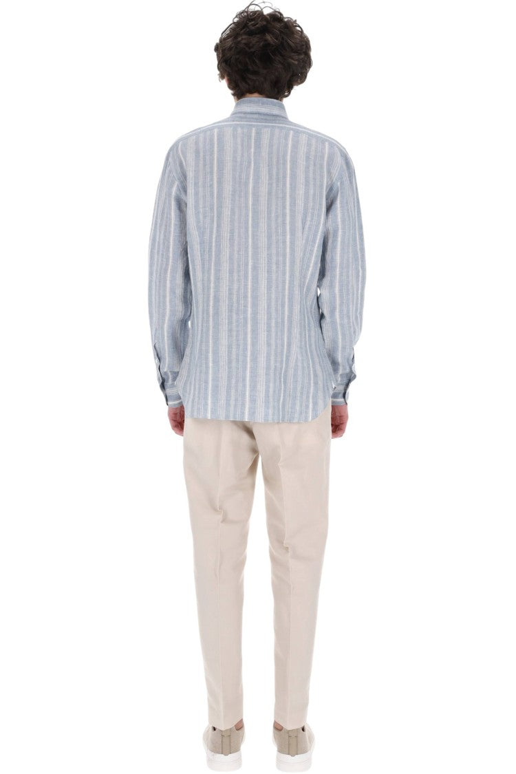 Barba Dandylife Textured Linen Casual Shirt