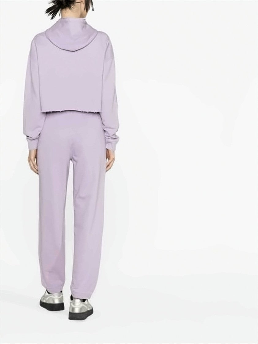 Ganni Pastel Lavender Jogger Pants With Adjustable Drawstring