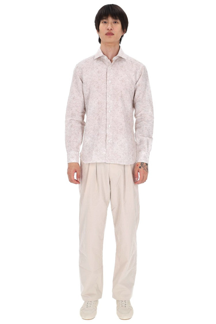 Barba Dandylife Floral Linen-Cotton Casual Shirt