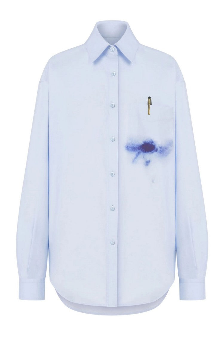 Moschino Multicolor Artistic Splash Long Sleeve Shirt