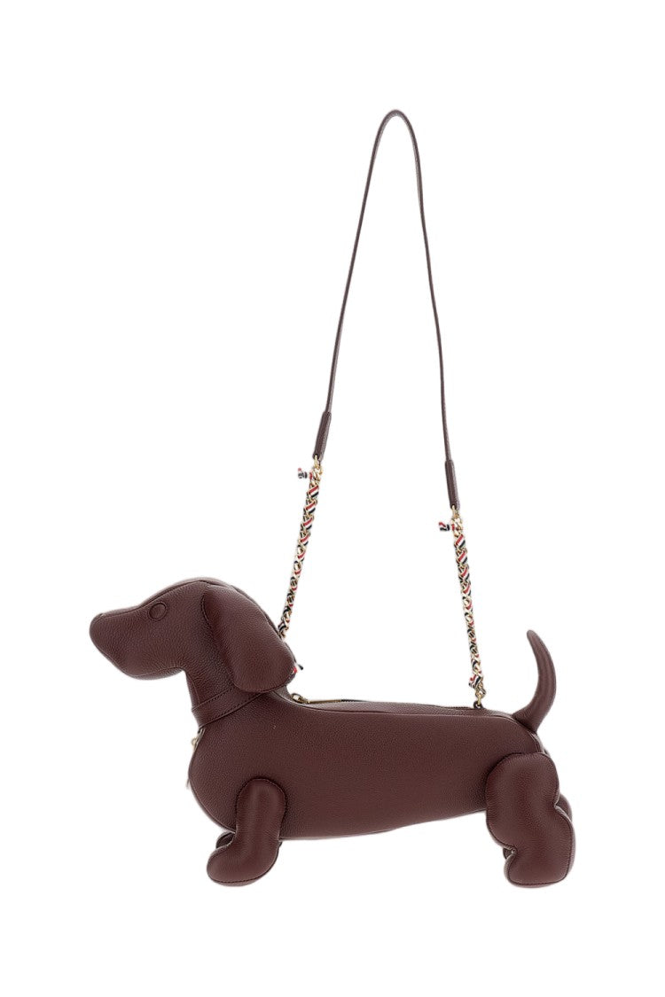 Thom Browne Bordeaux Hector Pebbled Leather Bag