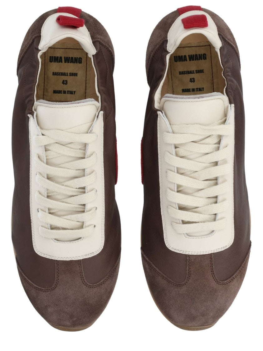 Uma Wang Leather Suede Panel Sneakers