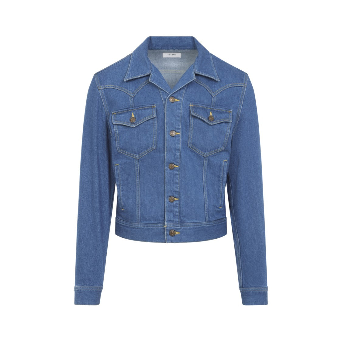 Celine Pointed Collar Denim Trucker Jacket